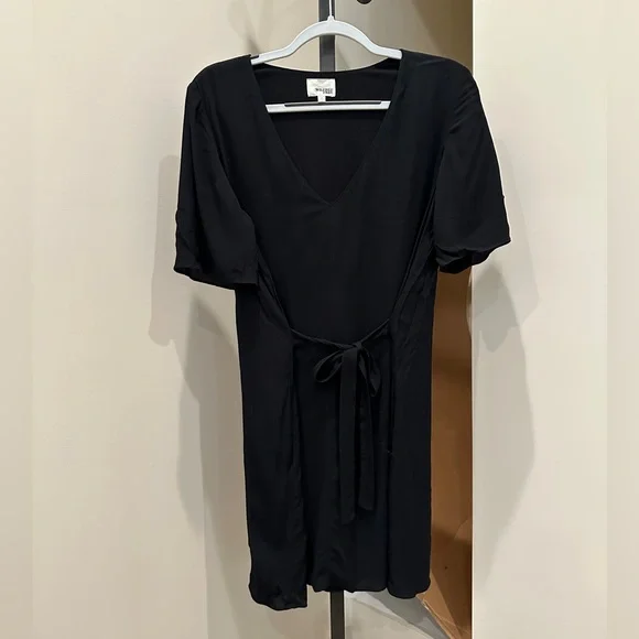 aritzia black tie dress Aritzia Black Tie Dress